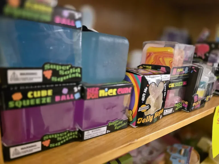 Squishy and novelty toy selection at Glowing Creations